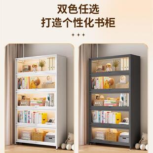 柜钢制书家纳用玻璃带门书柜防尘多层靠墙书73146架收柜储柜铁物