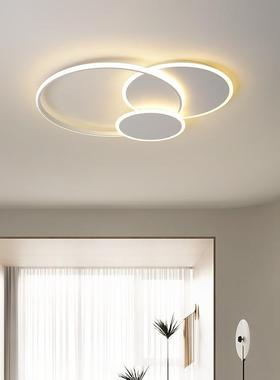 客厅灯卧吸顶灯灯现简约大气室灯书房圆环极简创意大85777代厅全