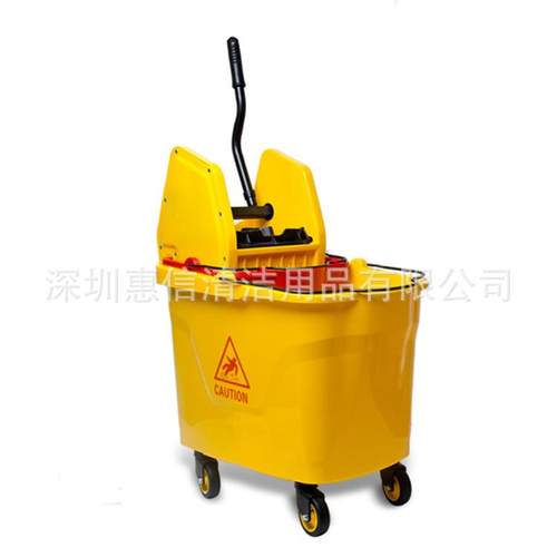 超宝B46B下-压式单桶榨车50升商用水酒店物业塑耐用保洁挤566料水