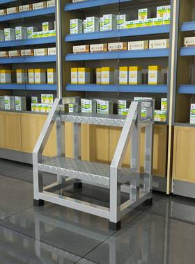 家工业梯步梯台阶梯仓储踏搬运梯铁楼梯三LIE步登高四梯用铁梯子