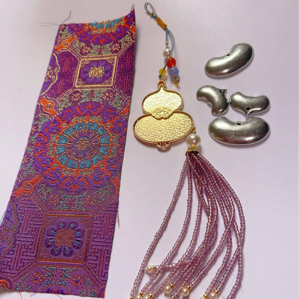 上料久楷紫八饰达宋锦GIK配材包宋手锦工新中式复古国风压襟挂衣