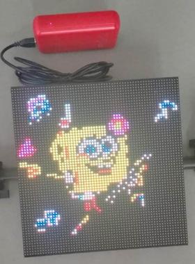 2022leMC-方形d车璃载屏新屏款汽车后窗表情灯ED后挡L风玻表情表