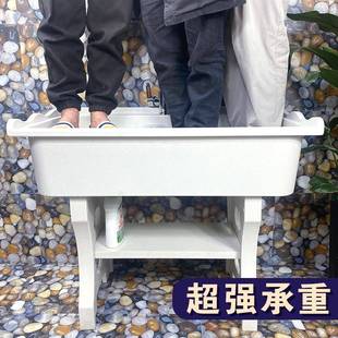 4I石英石衣585池把池阳台室外庭院一理体水池台拖盆大石双池洗洗