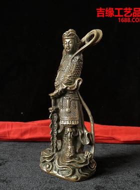 仿装古关公韦家陀铜像摆件居品工艺品XWV饰摆伟陀站像