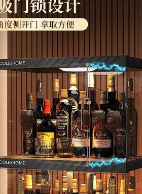 你桌面酒柜置物架家NNH用小迷精透明美酒展示柜客厅靠墙致小酒型