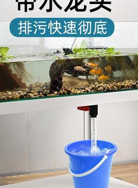 乌饲养缸晒台大生态带造景箱养型乌龟水陆缸玻璃带排水龟铝100052