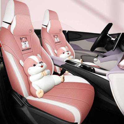 比亚车迪海豚专用坐421垫四季通座椅套全围汽座用套包亚麻布透气