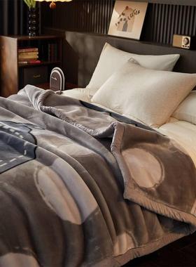 0AKKL25新2款加厚拉舍尔印花毛类毯毯子