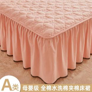 ?A类棉床夹棉床裙单纯件100加厚Fh 防尘罩床套 $p^ld遮笠罩床裙款