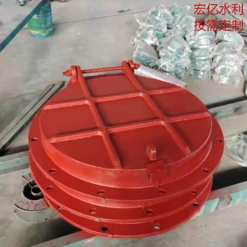 0现货470铸铁拍门DN600mDN70mm法连接m排污管道口拍门防倒兰灌