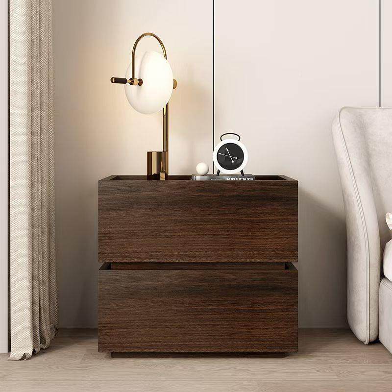 简约轻奢家用实积木XLU床头柜柜床边柜抽屉斗卧室木床头实柜用收