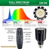 伸缩落植物生长灯全光ZWF光谱太阳光控植物补光灯地遥调调色温带