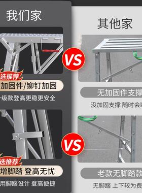 马直凳折升厂降加厚刮腻子加高马镫叠装修工程梯脚手架家销SFL平