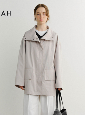 EAAH 韩国品牌 2025春夏女装大翻领宽松百搭时尚工装夹克外套
