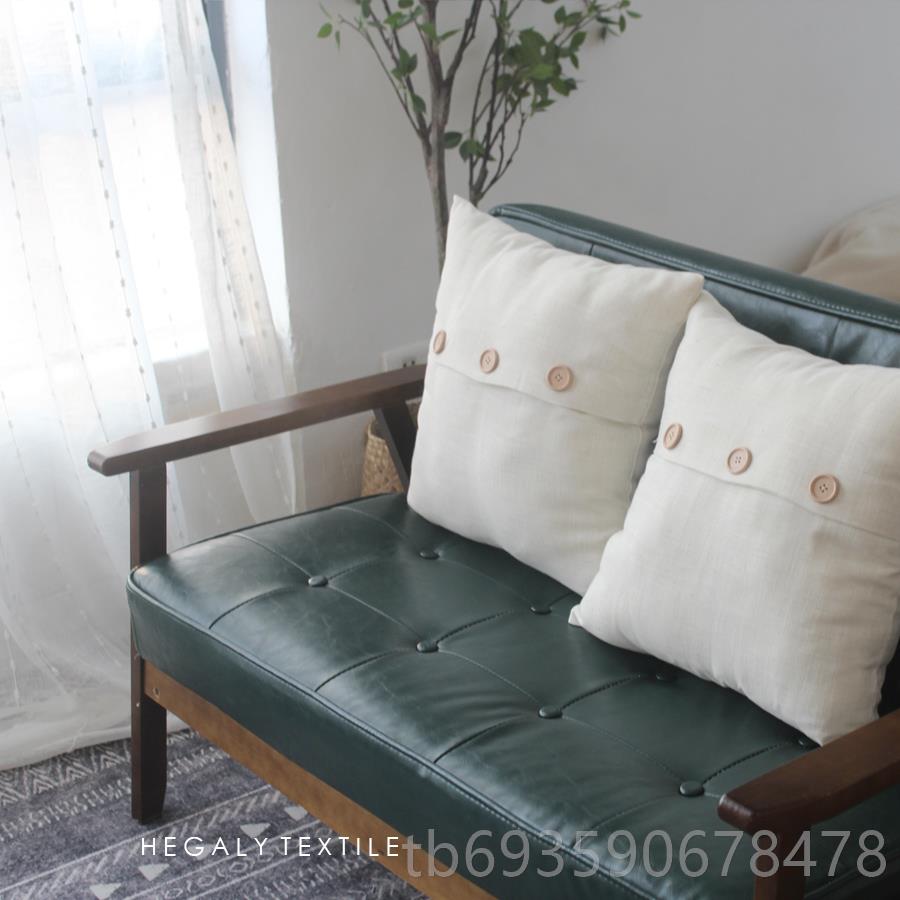 正品HEGALY｜麻日式抱枕木扣ns榻米i靠垫护腰靠背原榻创设棉计米