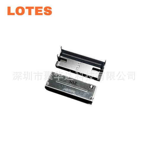 LOTES SFF-8611 卧式母座-OCuLink 80PIN DIP定位脚 808004994