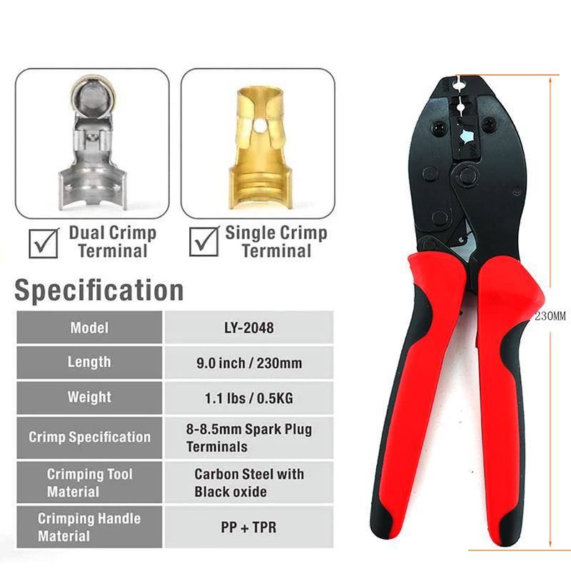 三匠工具Y-04火L花塞型端子压线钳8多功59能2汽车维修手工具