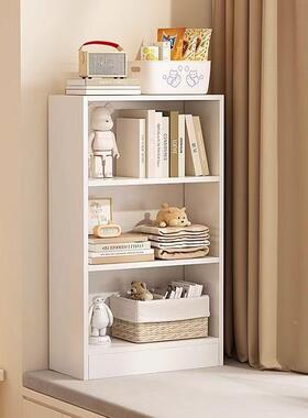 实木书架HAJ落地书柜窗儿童架卧物室书白色学生飘窗柜阳台台收纳
