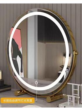 轻奢镜子化妆镜式带灯用智家桌能led灯美妆XNH镜台宿舍面梳妆台高