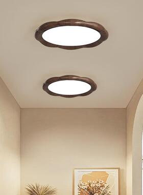 超薄中风圆形客厅灯谱复古新中式全光护卧室灯眼古吸顶86338灯中