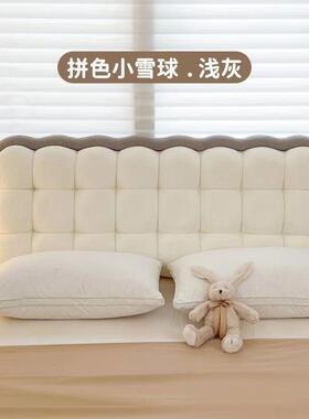 卧室新款床拼色网头红靠床垫榻榻米上软包靠背QCU儿童靠枕床靠垫