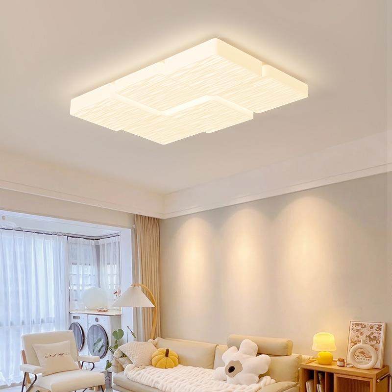 厅灯简约现代大气主灯奶风灯具客2025新款眼护46卧室油灯方块吸顶,家装灯饰光源,客厅吸顶灯,淘宝优惠券,粉丝福利购,淘宝优惠卷