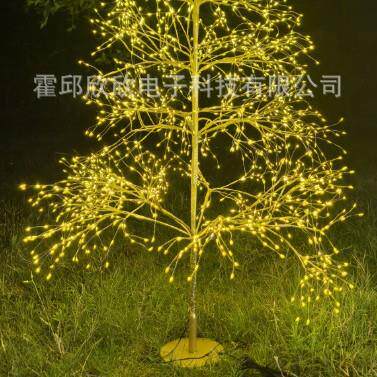 新款ED发光BEG装饰铜线仿真树灯L节日装庭院围花园氛景观饰灯