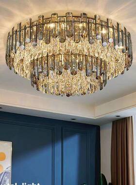 客厅吸顶灯圆形水晶灯简约代大气卧室新餐厅灯2现204971年款轻奢