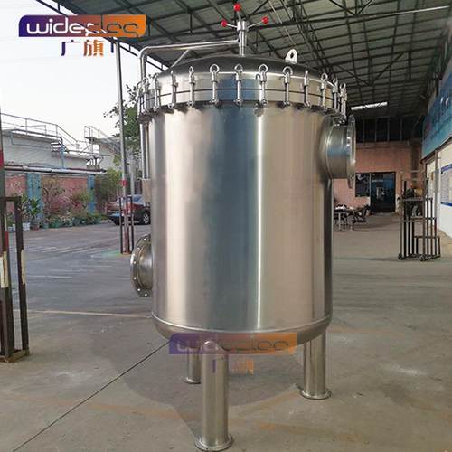 PP滤袋过滤器GQ-DL-23工业袋式过滤侧器进侧出法兰可按求制作