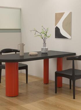 0A现代小简约实木椭圆形吃饭子6668家用户型长桌餐厅计岛台餐设桌