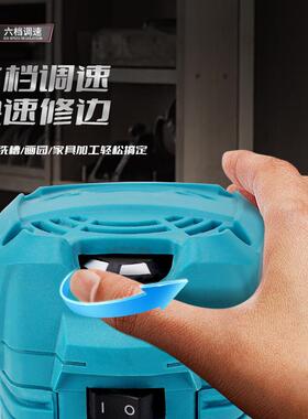 木电动修边22569机刻倒装铣木材小型开槽机多功能开雕机工孔工具