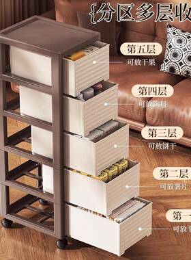 抽屉式移动小推车收纳NA74A柜卧缝室客厅整理床头柜手架房夹洗储