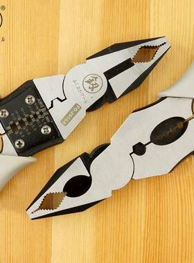 线冈工具8寸钢丝钳福子老虎钳子多用途工业用手钳剥压线FO-201143