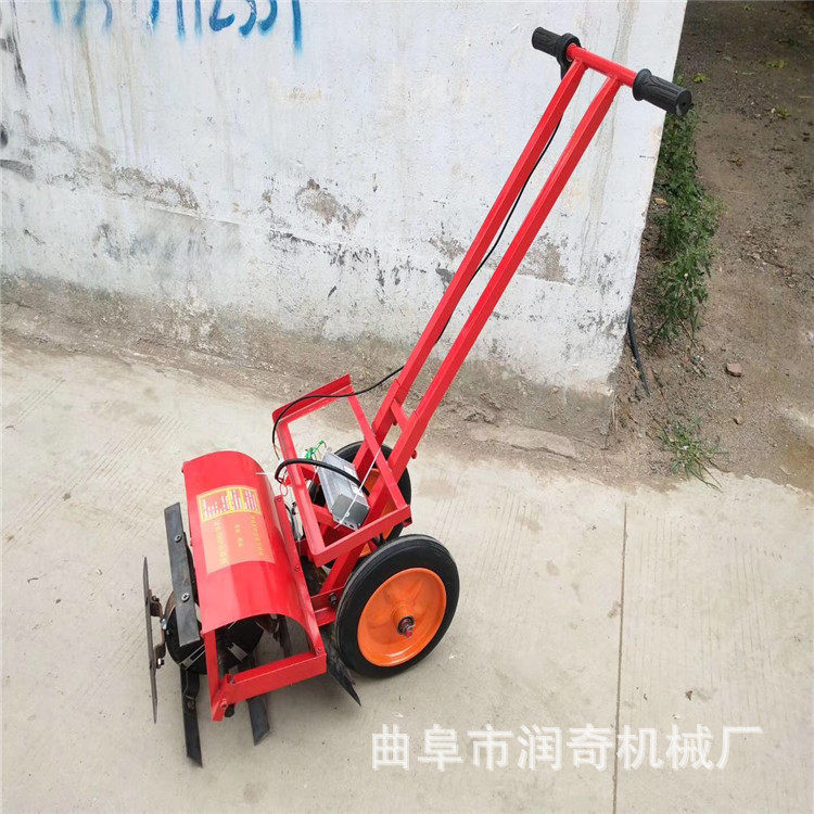 电动多功能微耕机小型农用充电式松土犁地开沟机48伏锂电锄草机