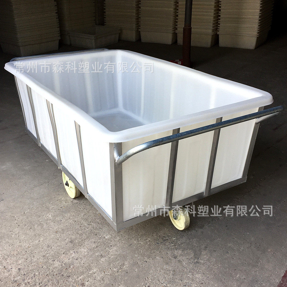 1300L推布车方桶纺织布车桶牛筋塑胶方箱酒店布草车塑料方箱