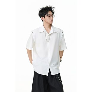 衬衫 复古简约百搭舒适男女短袖 New美式 云屿川26春季