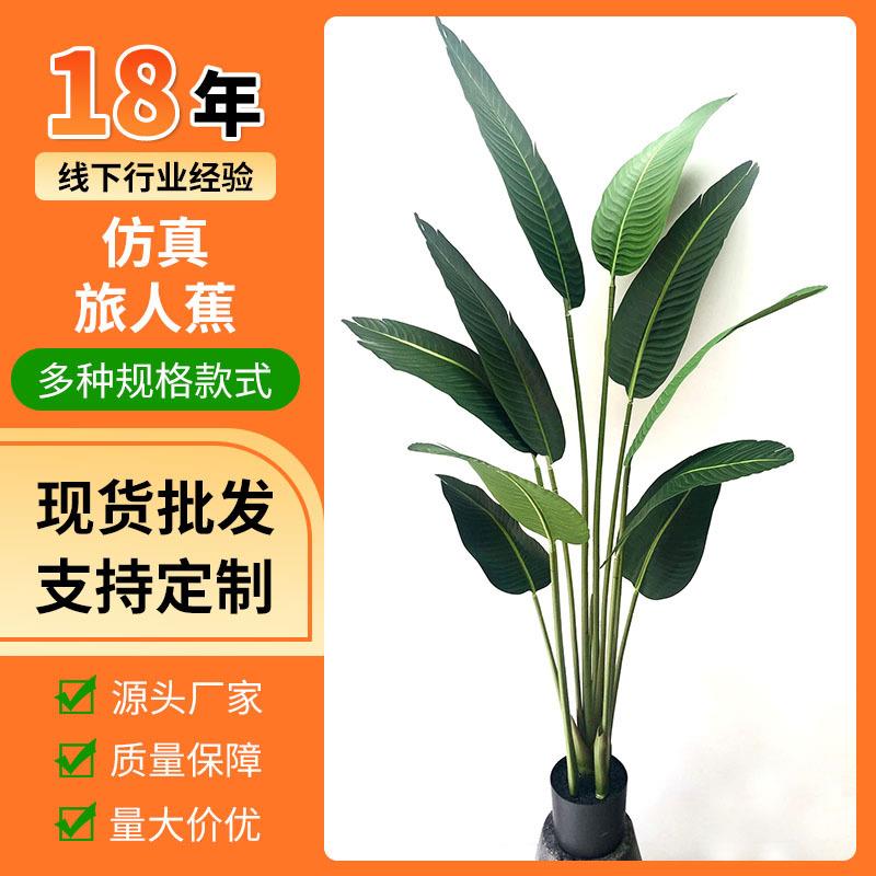北欧仿真绿植旅人蕉盆栽美人蕉绿植大型家居落地装饰植物摆件假树