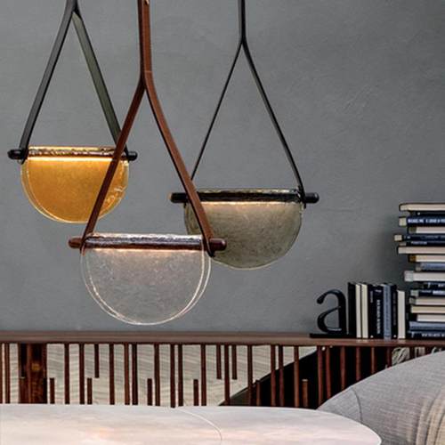 北欧现代简约玻璃个性创意餐厅吧台卧室床头样板房设计师跨包吊灯
