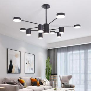 现代简约客厅吊灯北欧灯具金色大气家用LED餐厅书房间设计师 灯