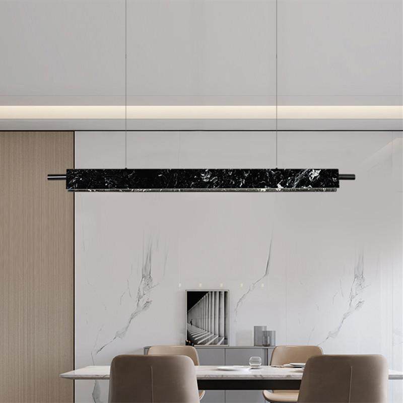 极简轻奢台大理岛石一字长型长餐厅条吊灯现代117简约创意客厅吧,家装灯饰光源,智能吊灯,淘宝优惠券,粉丝福利购,淘宝优惠卷