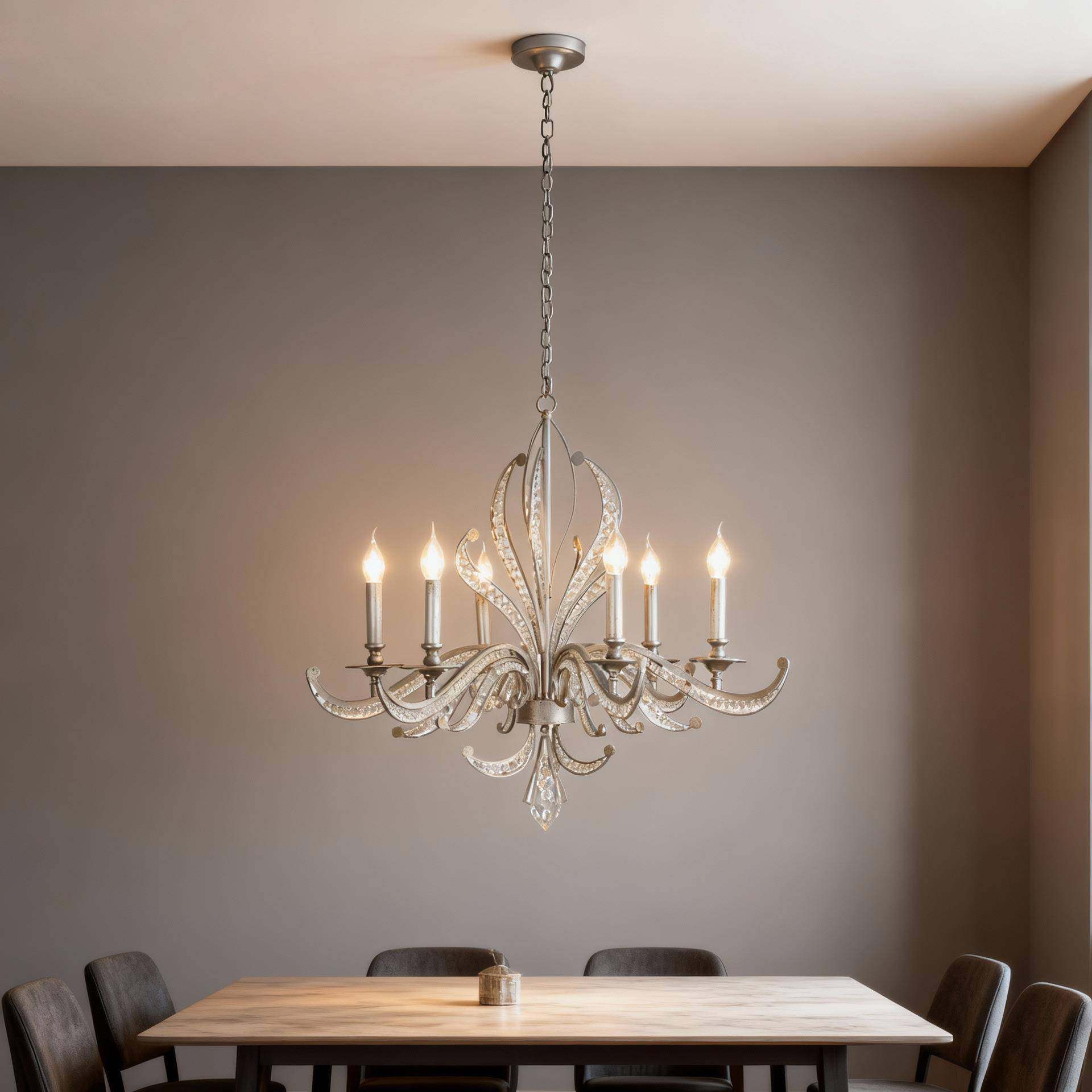 美式982吊灯灯乡式村客厅灯古餐厅灯复复式楼轻奢具法蜡烛卧室水,家装灯饰光源,智能吊灯,淘宝优惠券,粉丝福利购,淘宝优惠卷