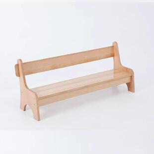 蒙特利幼儿园榉木儿童桌椅820蒙教具早氏教中心实木长条梭椅