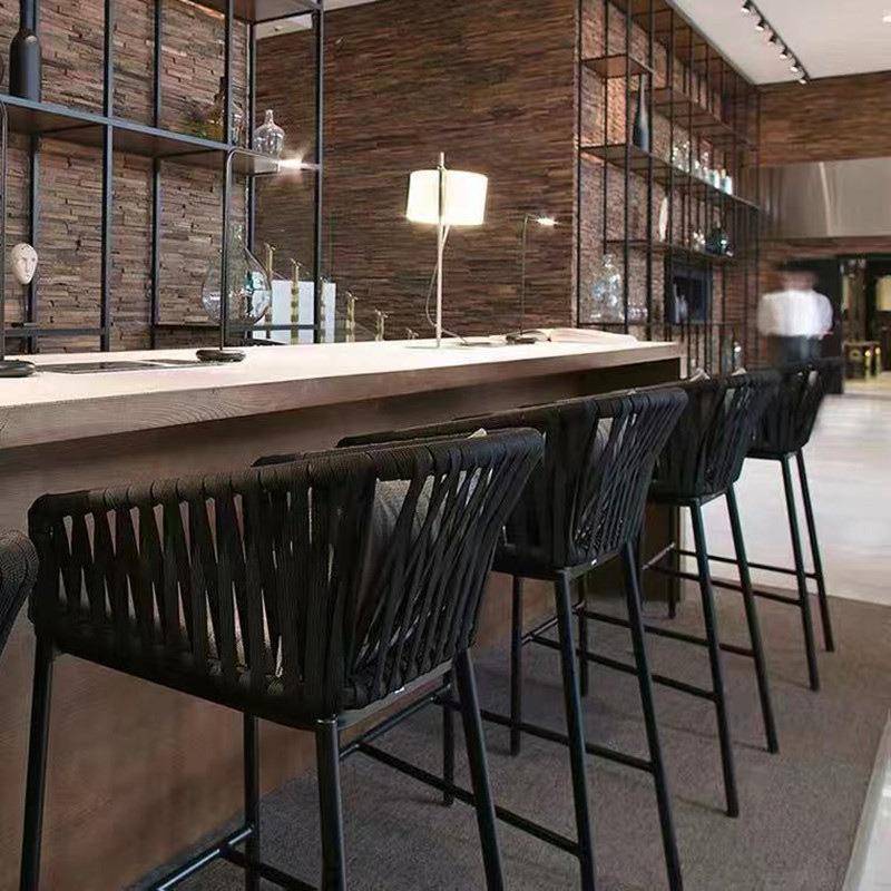 E35阳台户外休闲桌餐椅庭院吧台售楼部厅吧椅网红脚椅设酒计高师