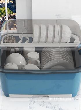 小碗柜asdwAL80带家用型多盖功物能碗碟盒餐具装碗筷收纳箱置架放