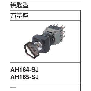 长方形钥匙选择开关AH164-J3A22A3档-2A2BEVDAH164SJ2A2S2A11A