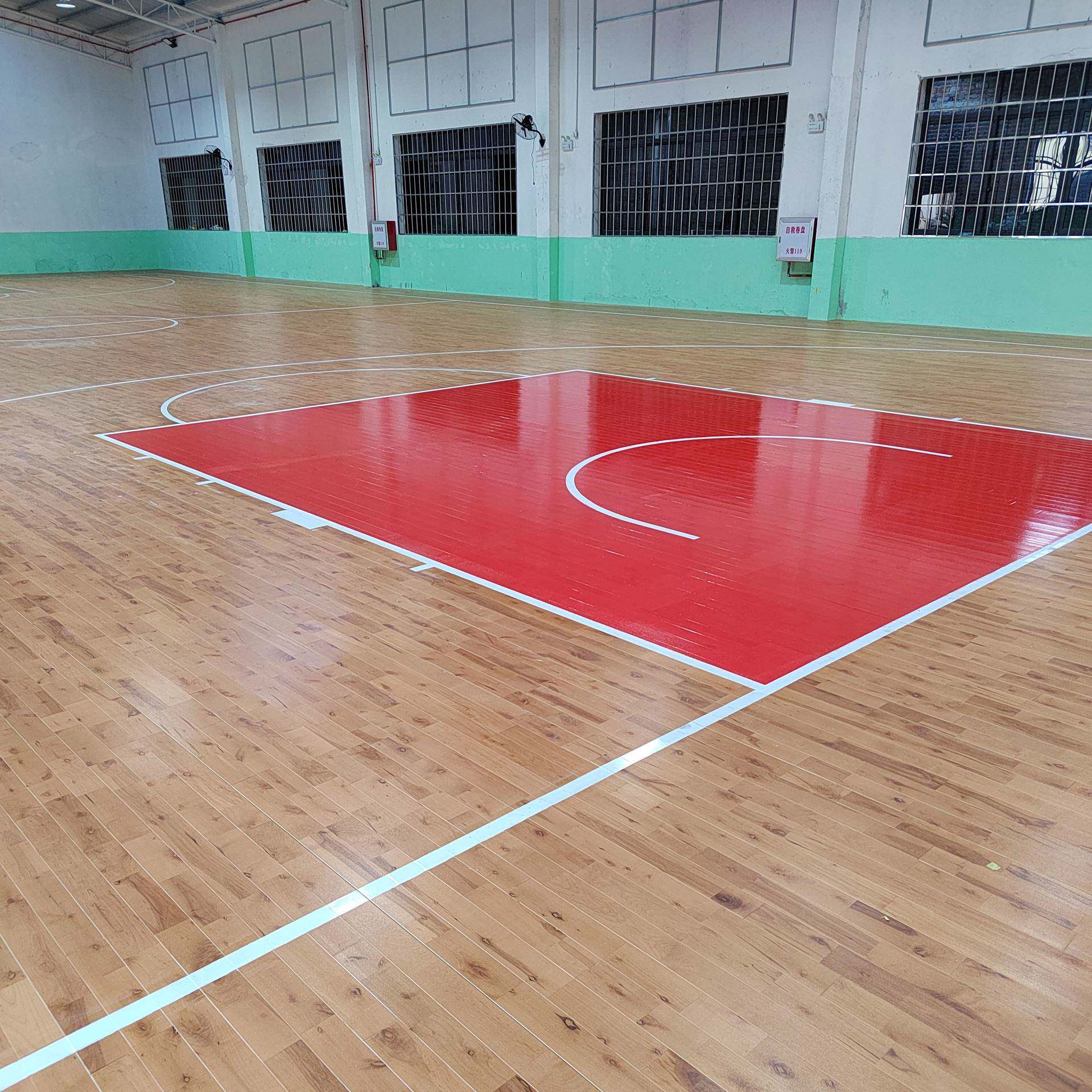 篮球场运动木地育板体馆羽毛球馆室地内340木板枫木桦运动木地板