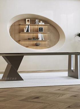 金桌腿实木大RKM桌脚架岩板支大板理石办公桌架奢石茶属台设计桌