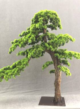 松大型仿真树迎客罗汉松酒店橱景窗饰250629松装树新中式室内造装