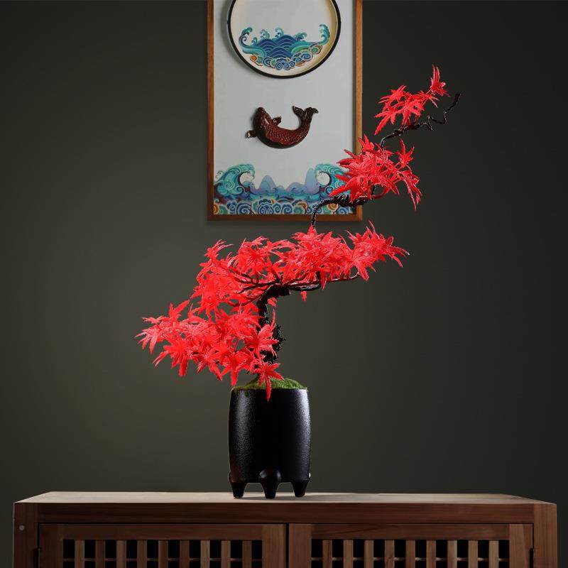 新中式仿真迎客松盆jr231111样板房景摆间客厅玄关餐厅轻花瓶盆奢,鲜花速递/花卉仿真/绿植园艺,仿真绿植,淘宝优惠券,粉丝福利购,淘宝优惠卷