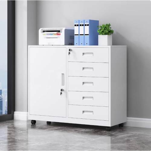 办公矮柜动HSB-102柜铁皮文柜桌下资料打印机件抽屉带锁储物柜小